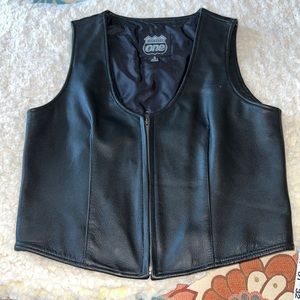 COPY - Highway One Ladies Leather Vest Size Small